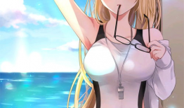 动漫美女泳装,动漫美女的夏日魅力绽放